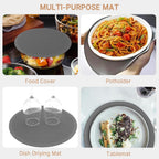 Microwave Splatter Cover - Vented Food Guard & Colander
