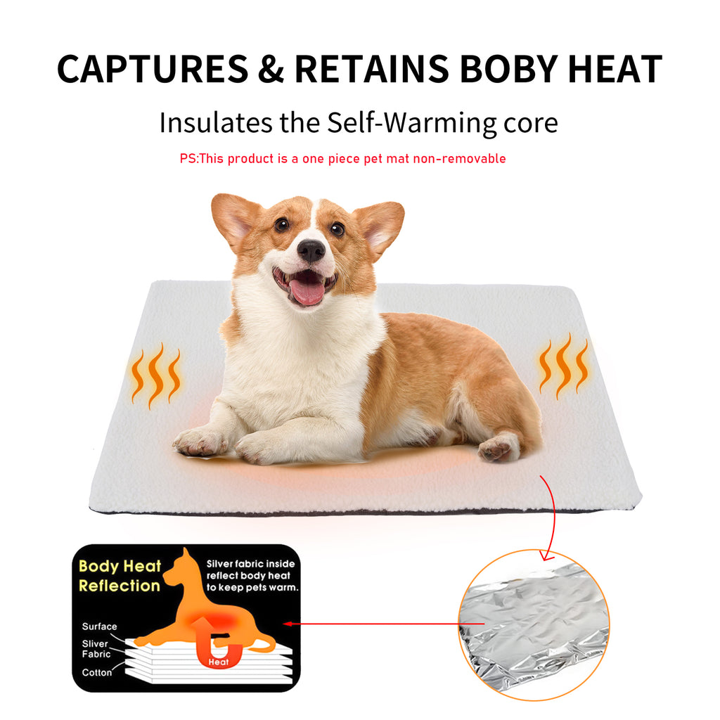 Self-Heating Pet Pad - Cozy Warming Mat for Cats & Dogs