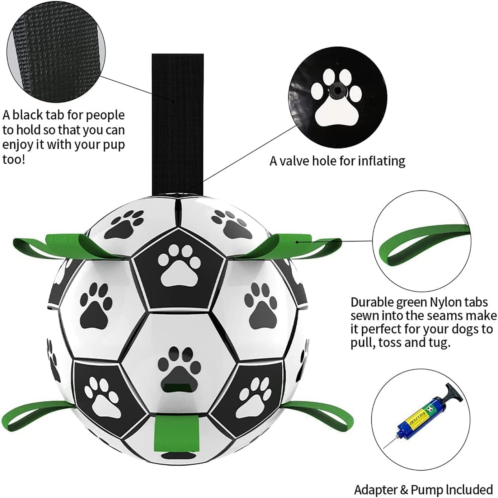 Interactive Dog Football Toy - Durable Soccer Ball for Dogs
