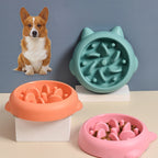 Slow Feeder Dog Bowl - Anti-Gulping Pet Food Dish