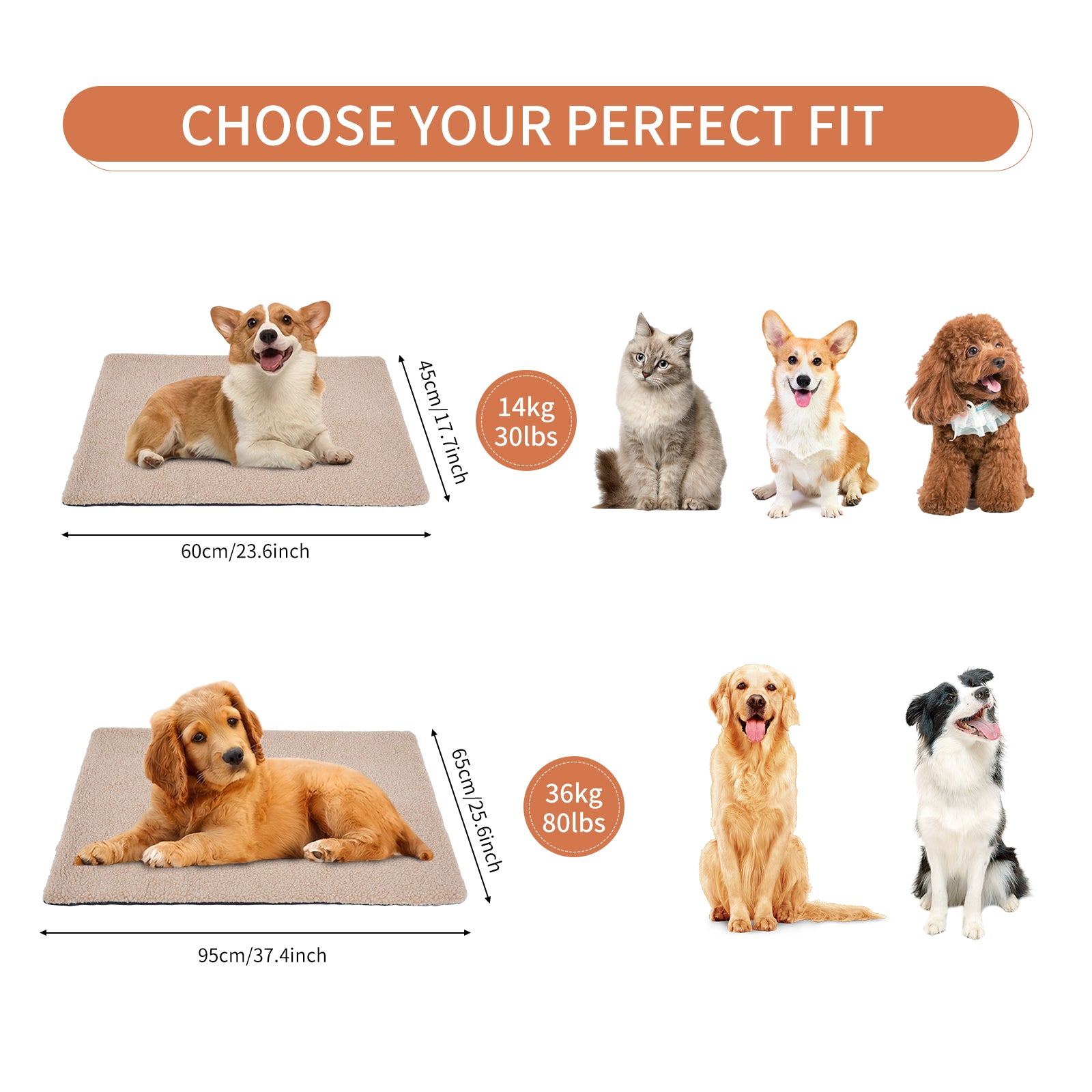 Self-Heating Pet Pad - Cozy Warming Mat for Cats & Dogs