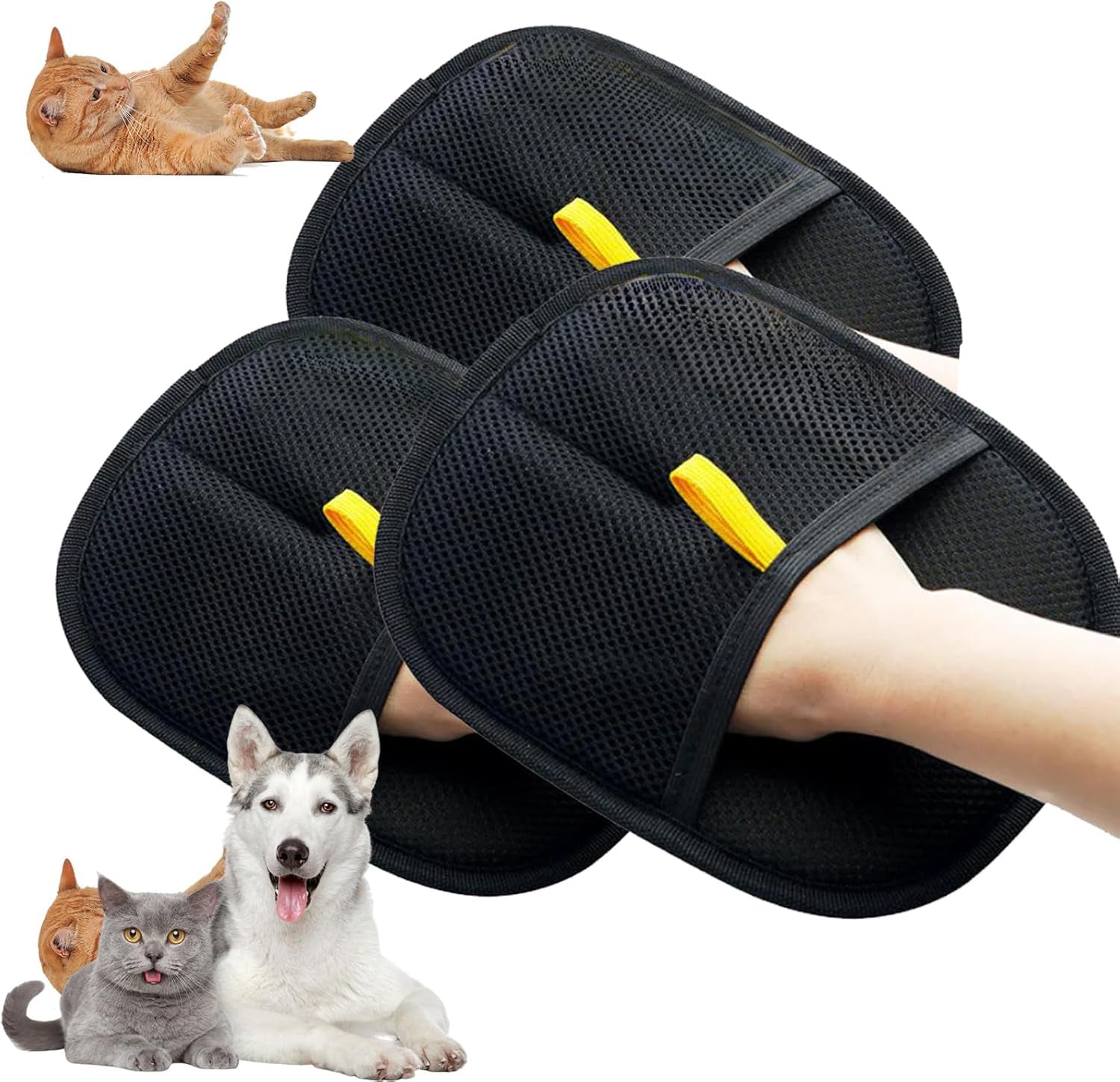 Pet Hair Removal Gloves - Electrostatic Grooming Tool
