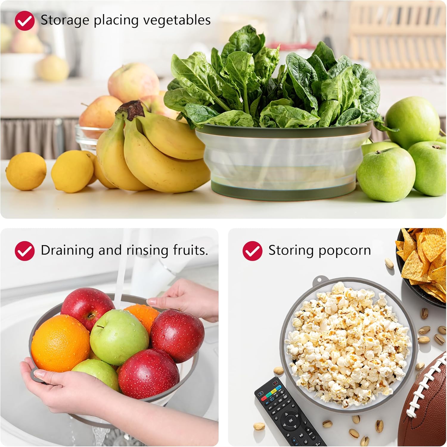 Microwave Splatter Cover - Vented Food Guard & Colander