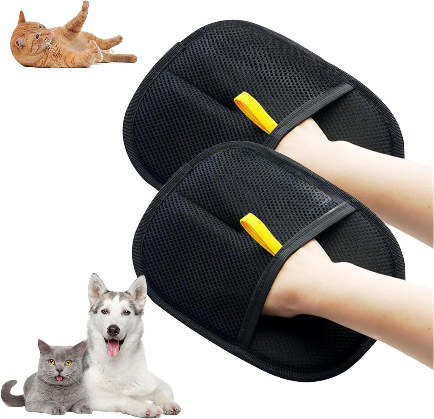 Pet Hair Removal Gloves - Electrostatic Grooming Tool