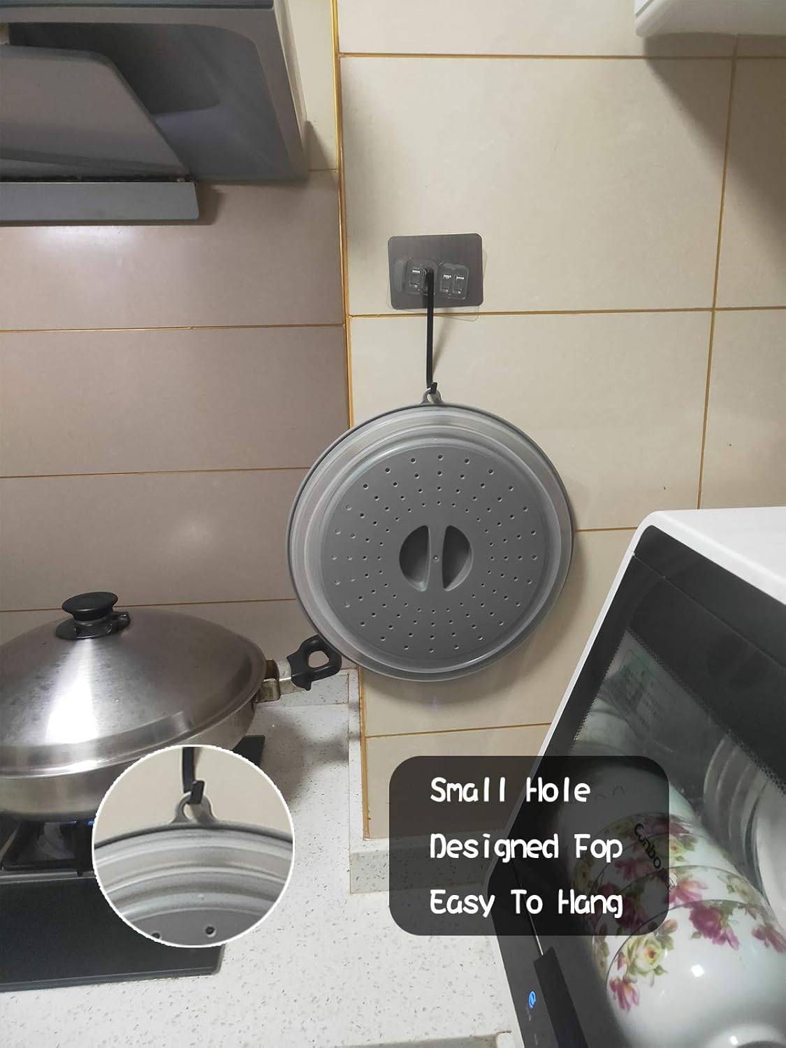 Microwave Splatter Cover - Vented Food Guard & Colander